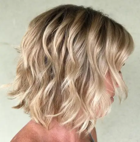 Shaggy Blonde Bob for Fine Hair