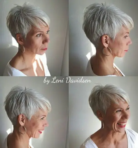 Gray Spiky Pixie