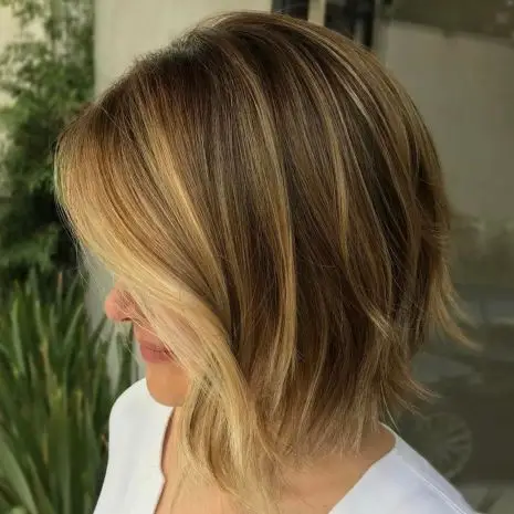 Inverted Highlighted Bob for Thin Hair