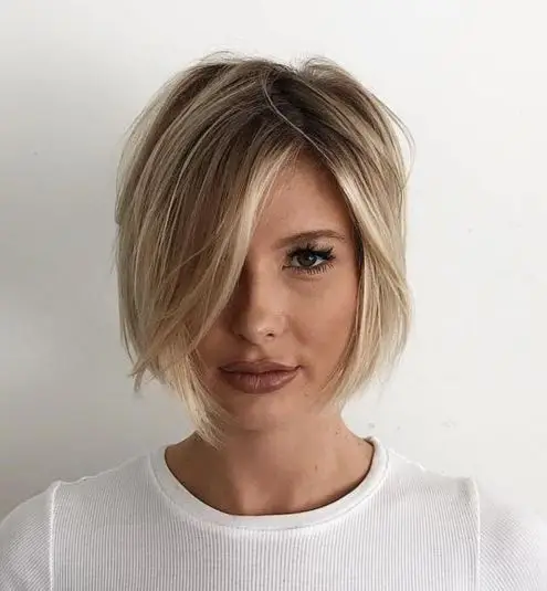 Chin-Length Messy Asymmetrical Bob
