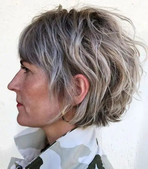 Shaggy Bob with Metallic Highlights