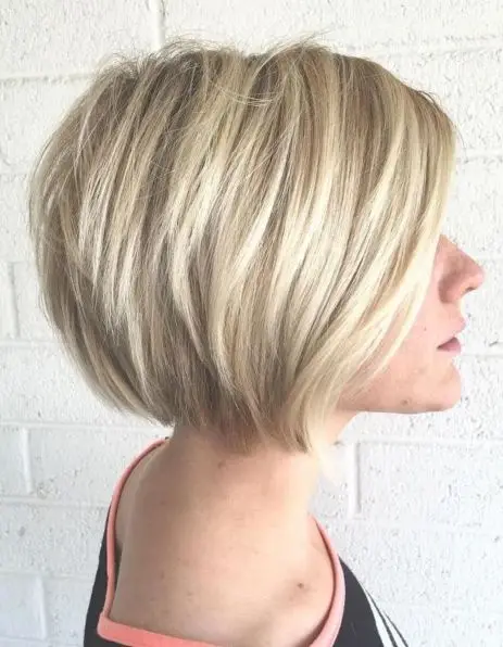 Bright Blonde Bob Cut