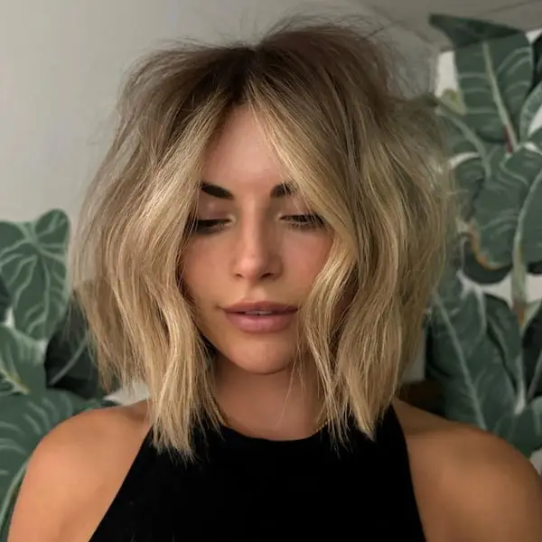 Blonde Shaggy Lob