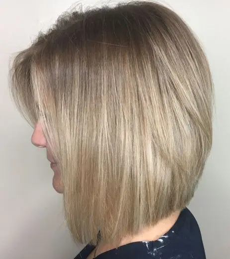 Stacked Bob with Painted On Highlights