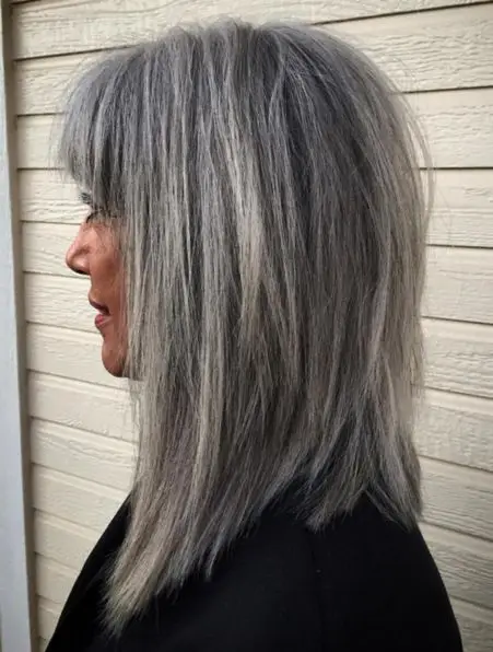 Silver Gray Layered Cut