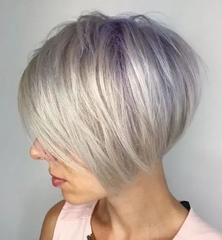 Inverted Textured Silver Bob