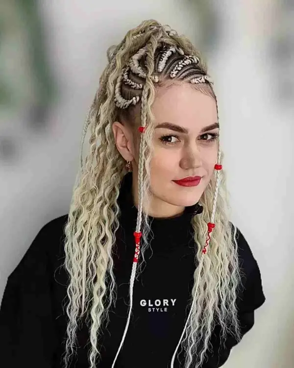 Cornrow Braids with Weave Ponytail