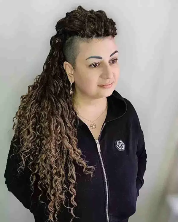 Long Viking Curls with Shaved Sides