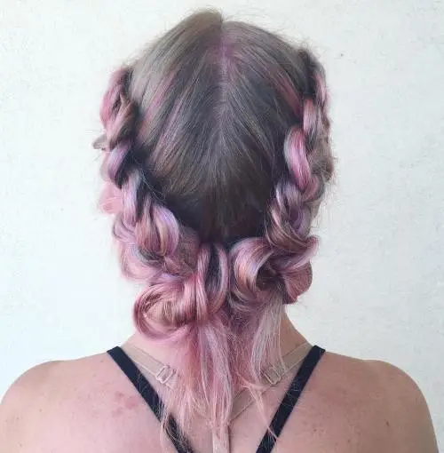 Crown Braid with Low Buns
