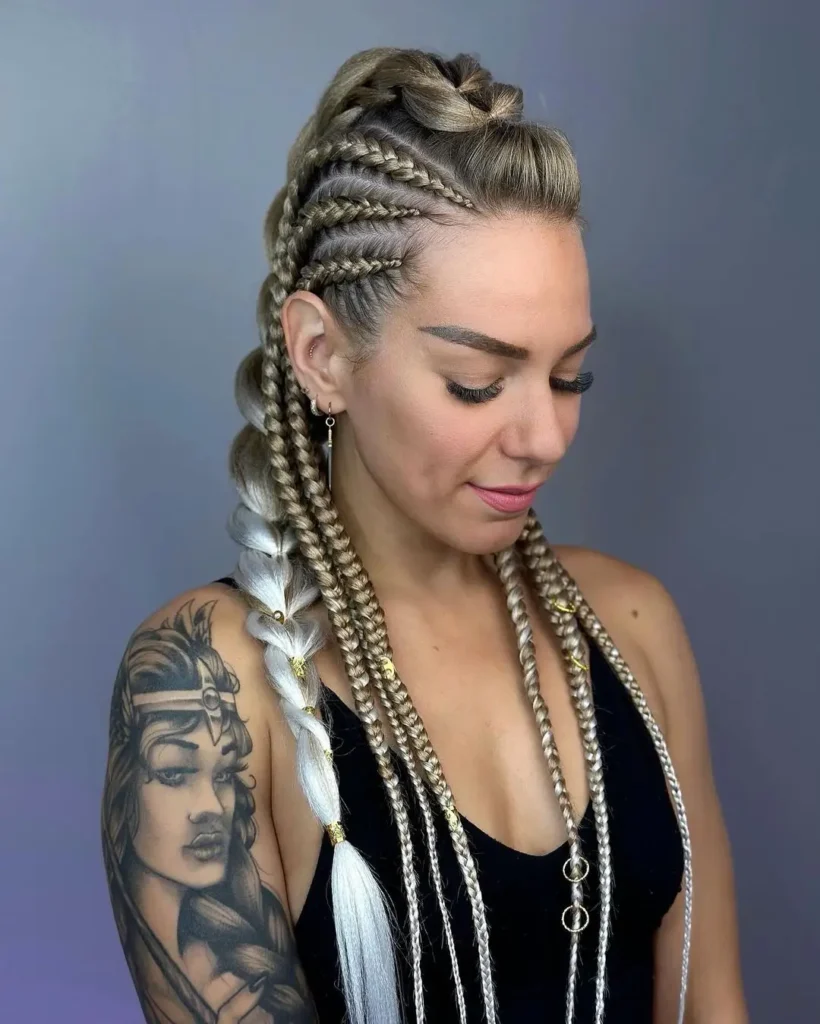 Intricate Braided Style with Cornrows
