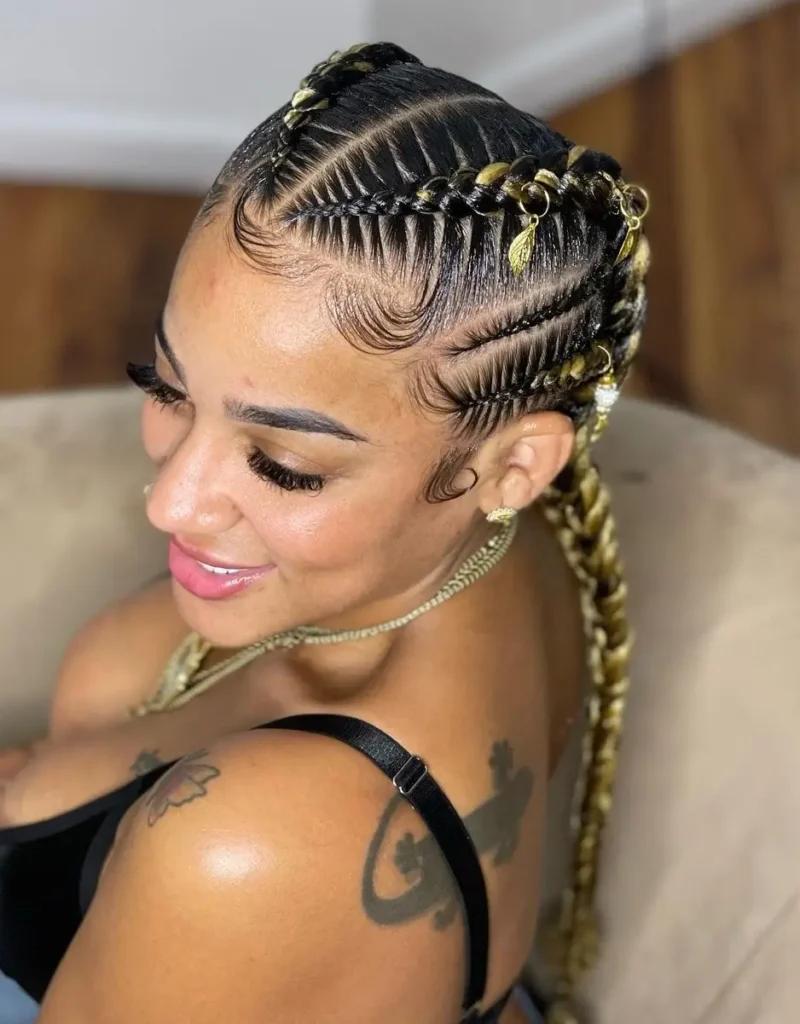 Eye-Catching Golden Cornrows