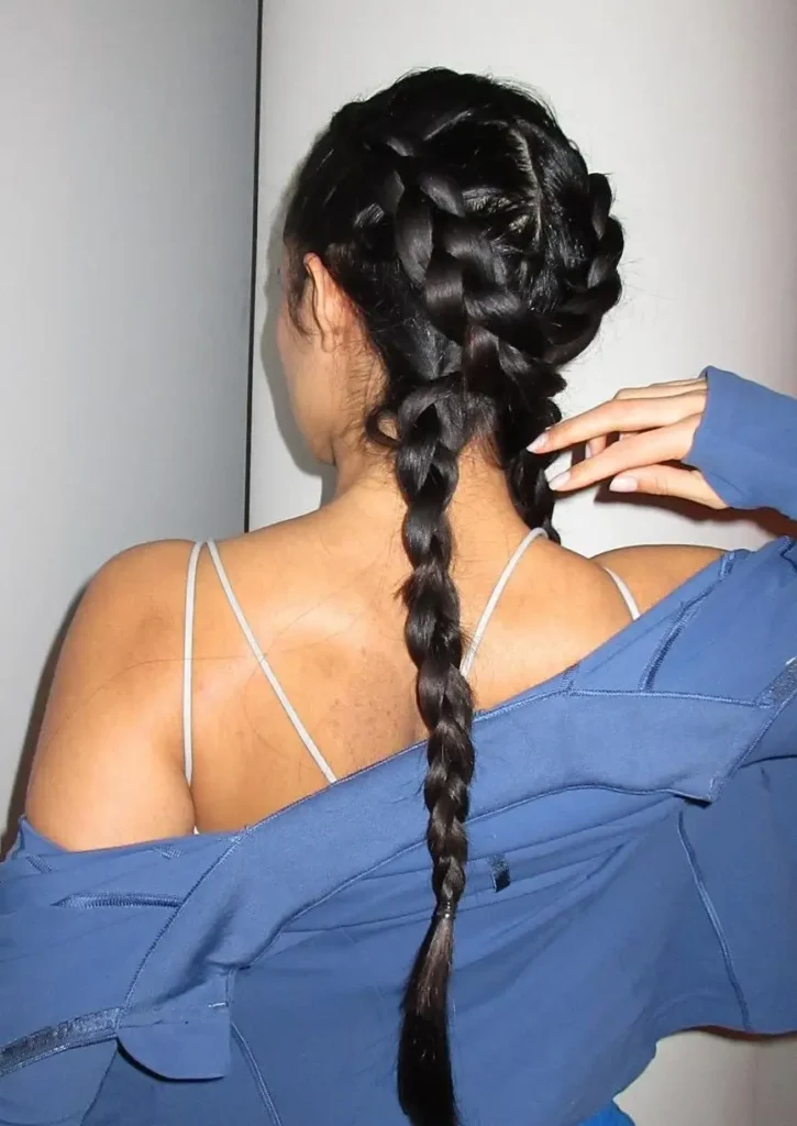 Long Crossed Dutch Braids