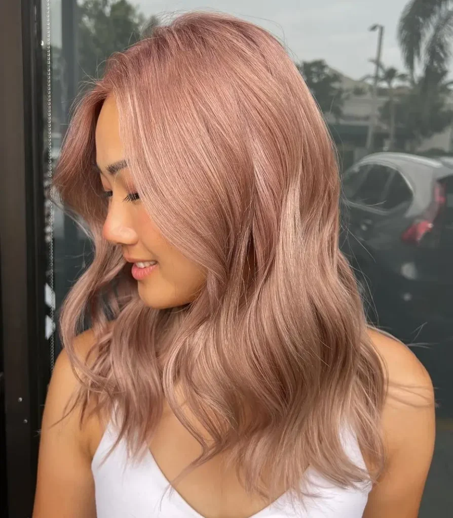 Golden Peach Loose Waves