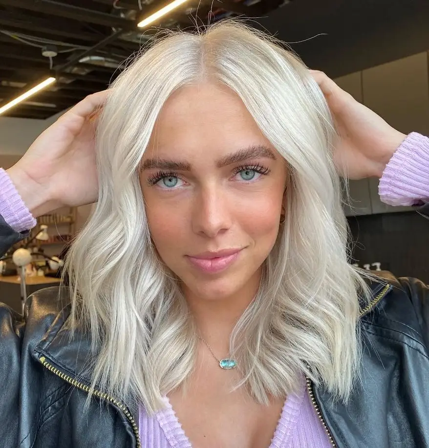 Icy Blonde Hair for Warm Skin Tones