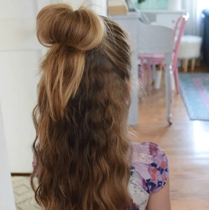 Half Bun Easy Hairstyle
