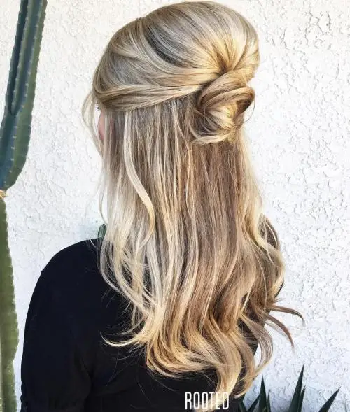 15. Voluminous Bouffant Half-Updo