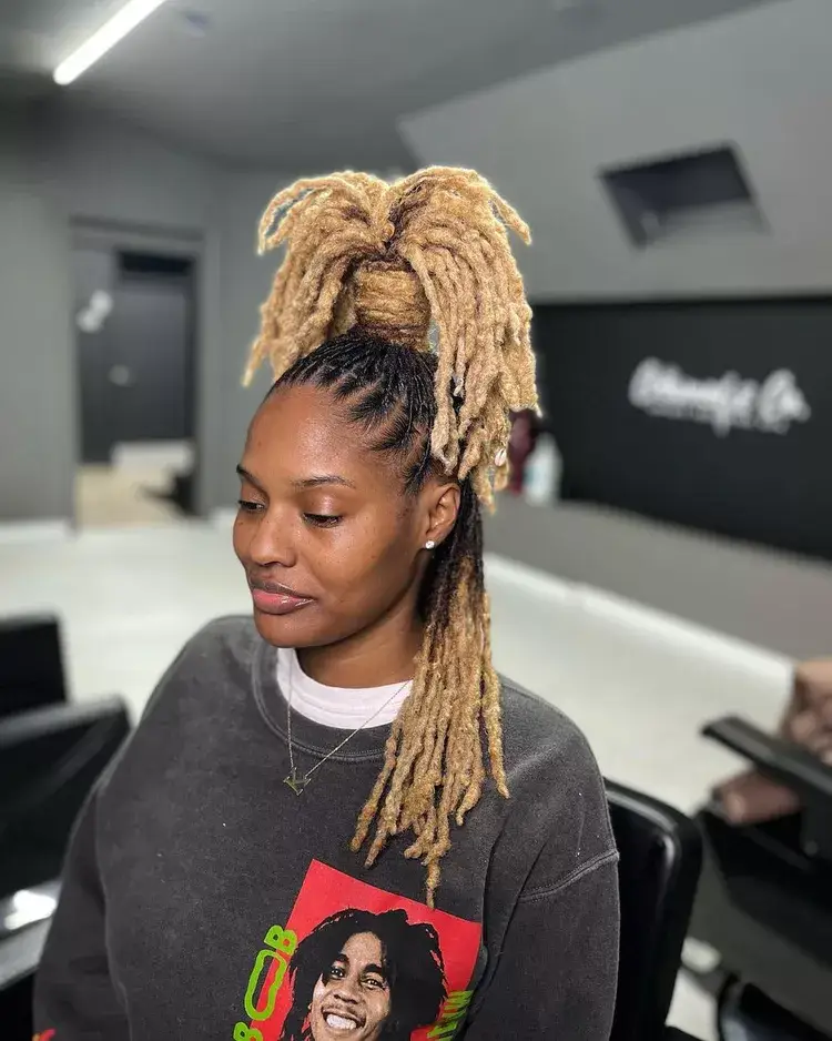 28. Half-Up, Half-Down High Ponytail