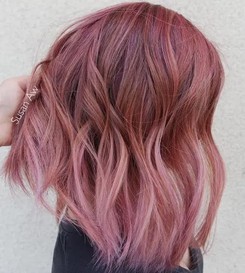 23. Red Hair with Pink Highlights