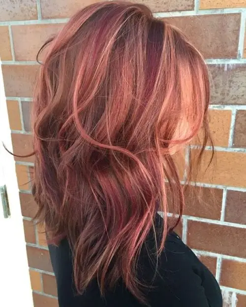 30. Auburn Base with Peach Highlights