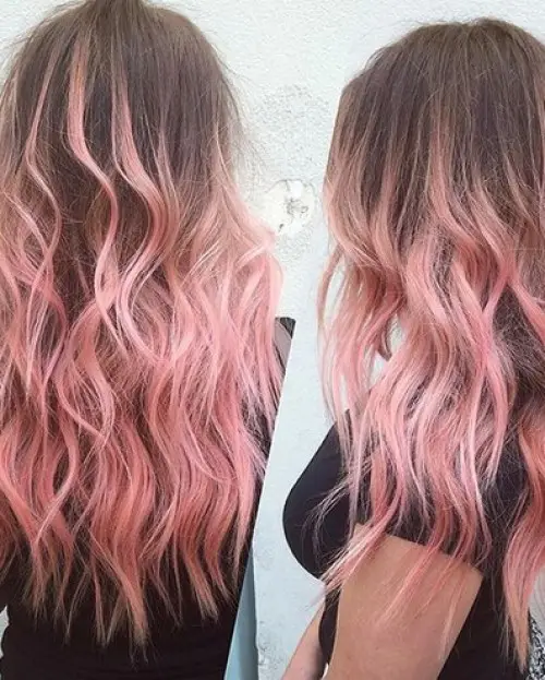 32. Ripple Effect of Pastel Pink Ombre Highlights
