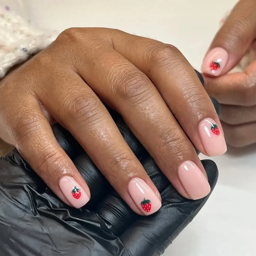 2. Strawberry Nails