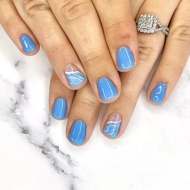 21. Blue Tide Nails