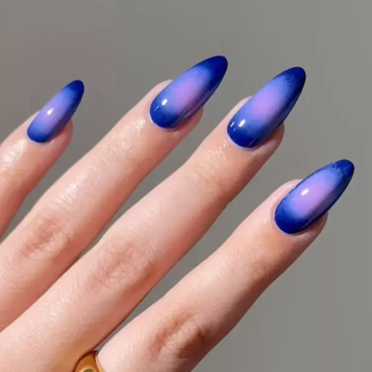 1. Royal Blue Aura Nails