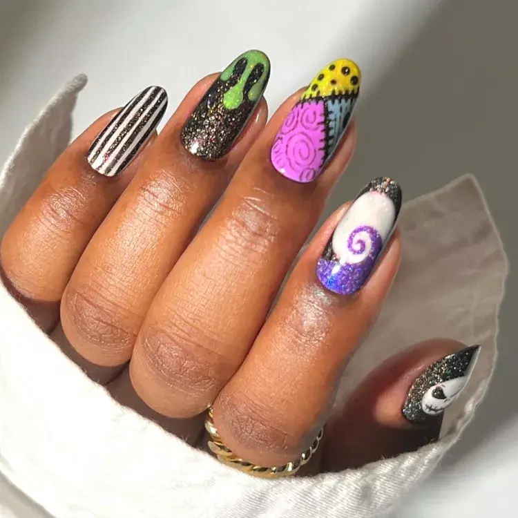 15. Nightmare Before Christmas Nails