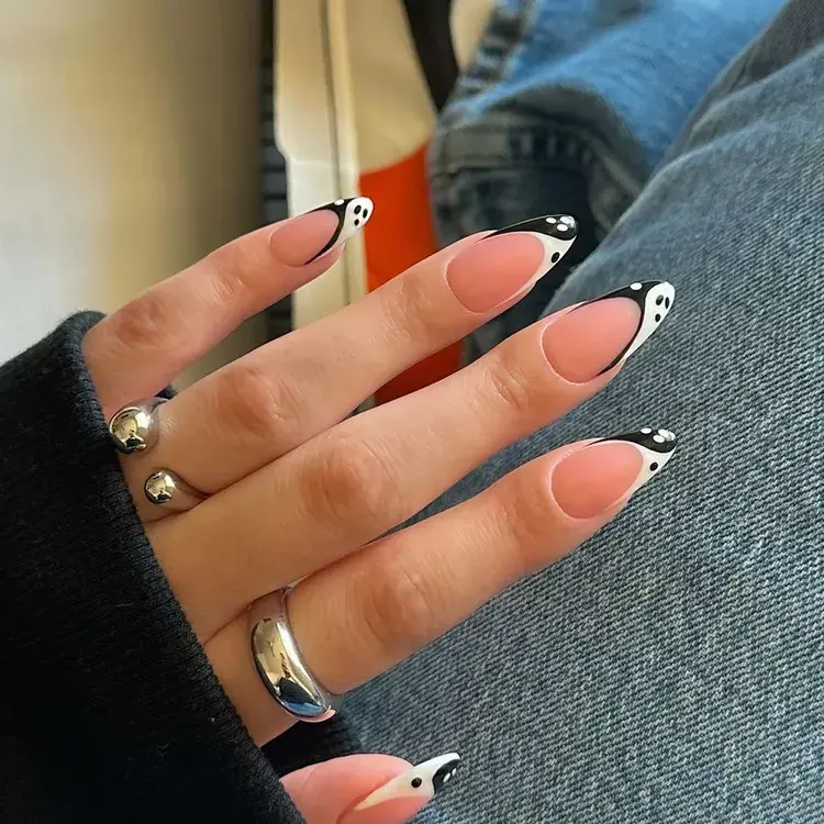 9. Ghostly French Tips