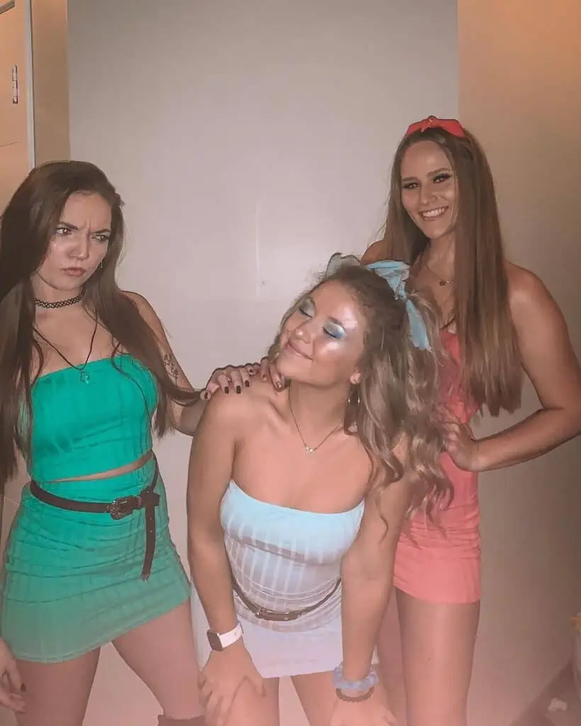 1. Power Puff Trio Halloween Costumes