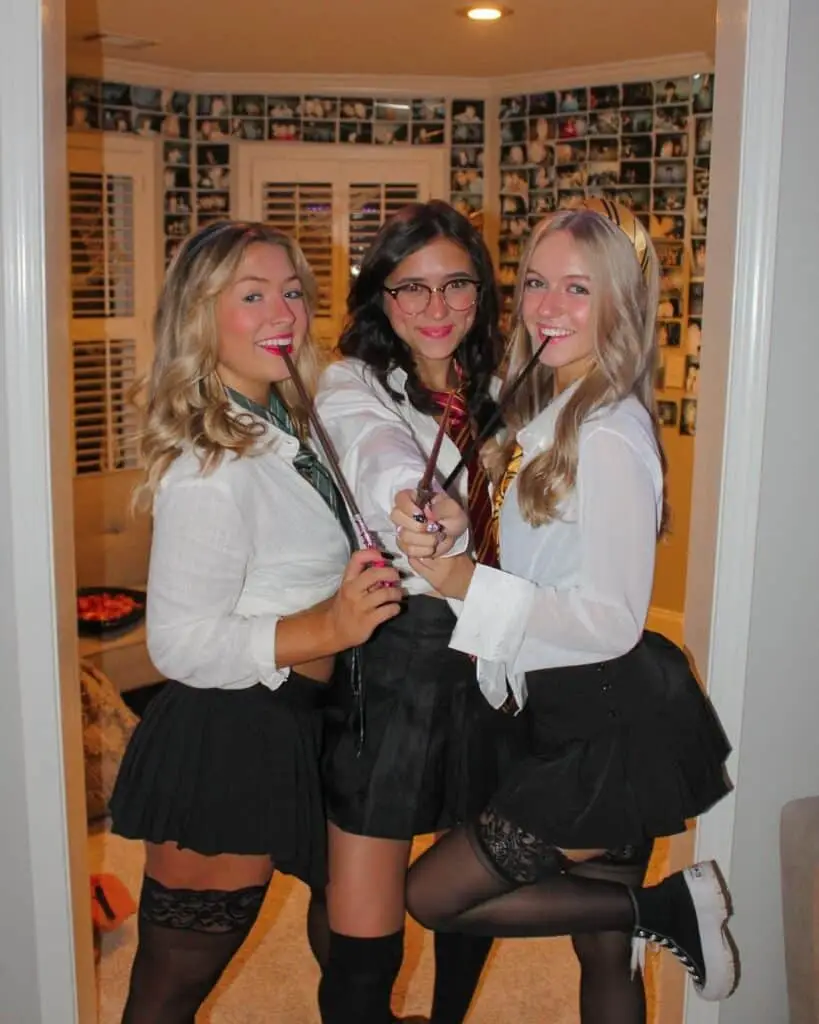 14. Trio Gryffindor Halloween Costumes
