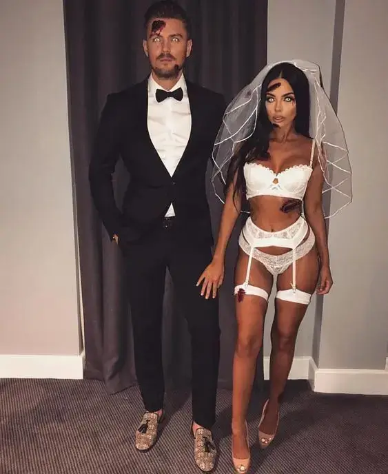 2. Spooky Wedding Night Couples Costume