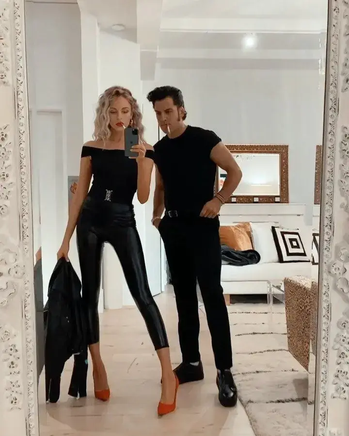 29. Grease Sandy and Danny Couples Halloween Costume