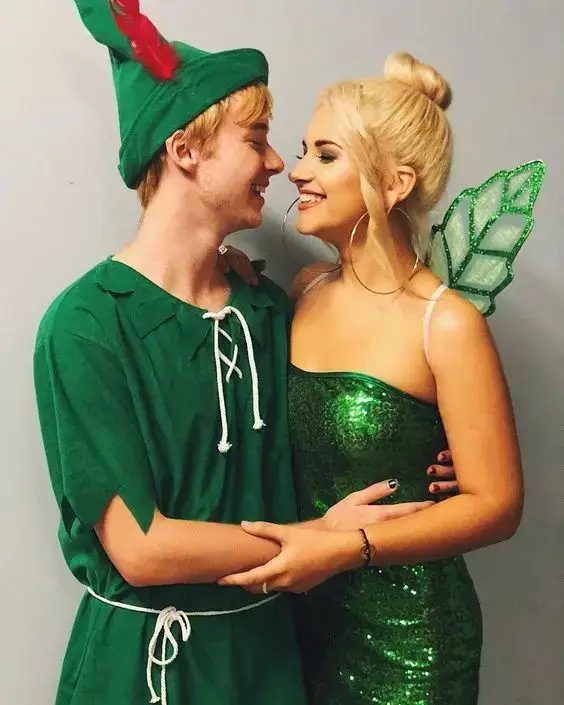 30. Peter Pan and Tinkerbell Couples Halloween Costume