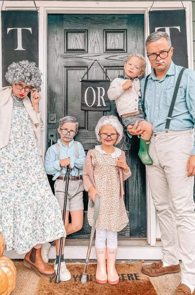 7. Aged Family Halloween Costumes for 5