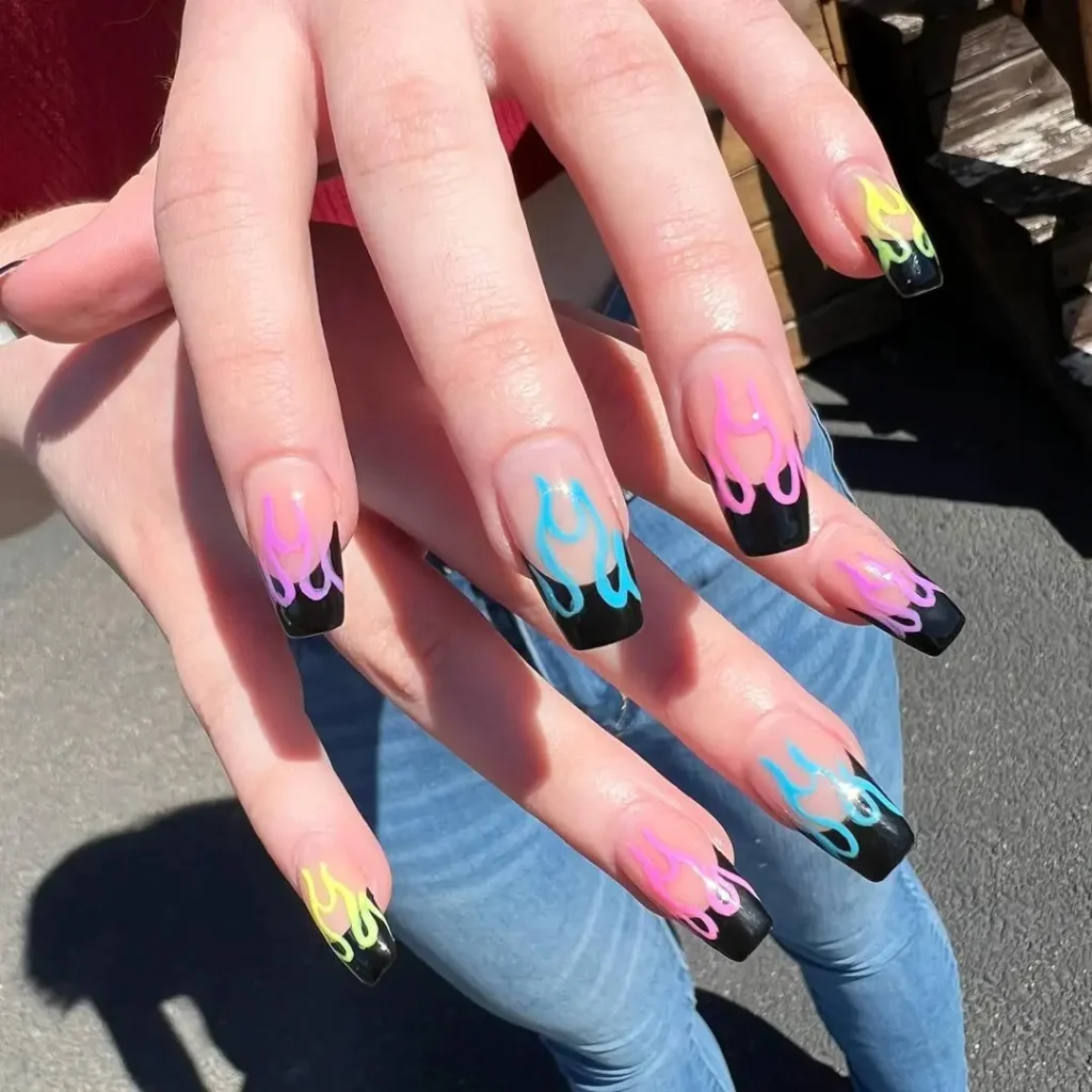 9. Rainbow Flames