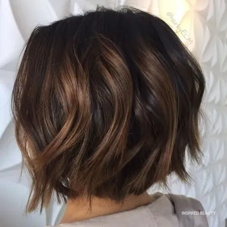 Caramel Streaks Hair Color Ideas for Dark Hair