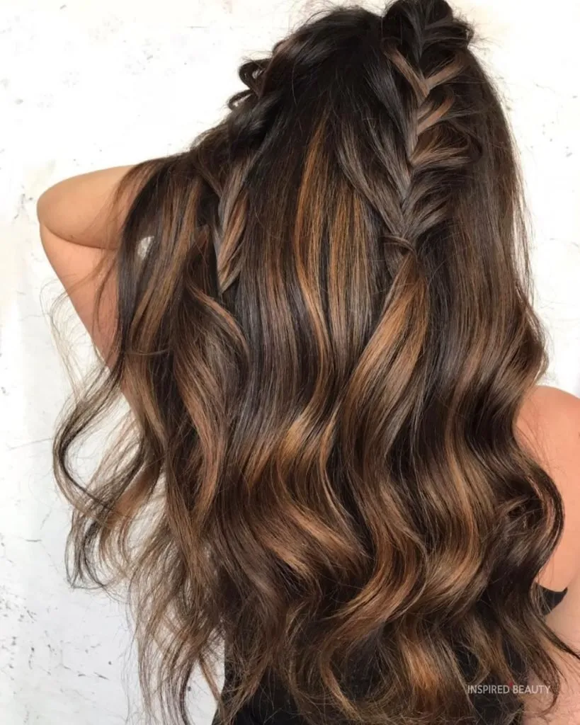 Chocolate Hair with Toffee Highlights