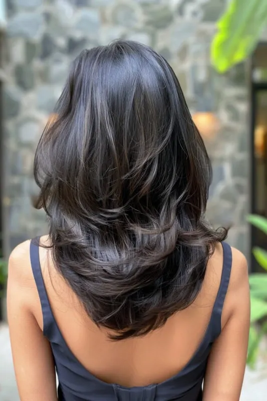 Elegant Black Rounded Layers
