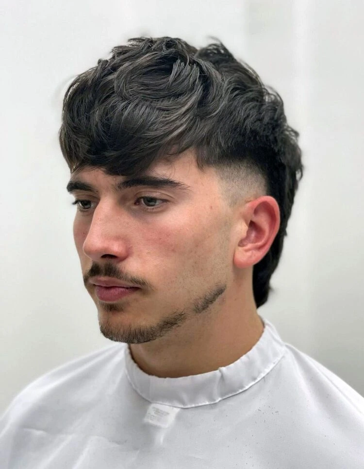 the modern mullet for men Wavy F