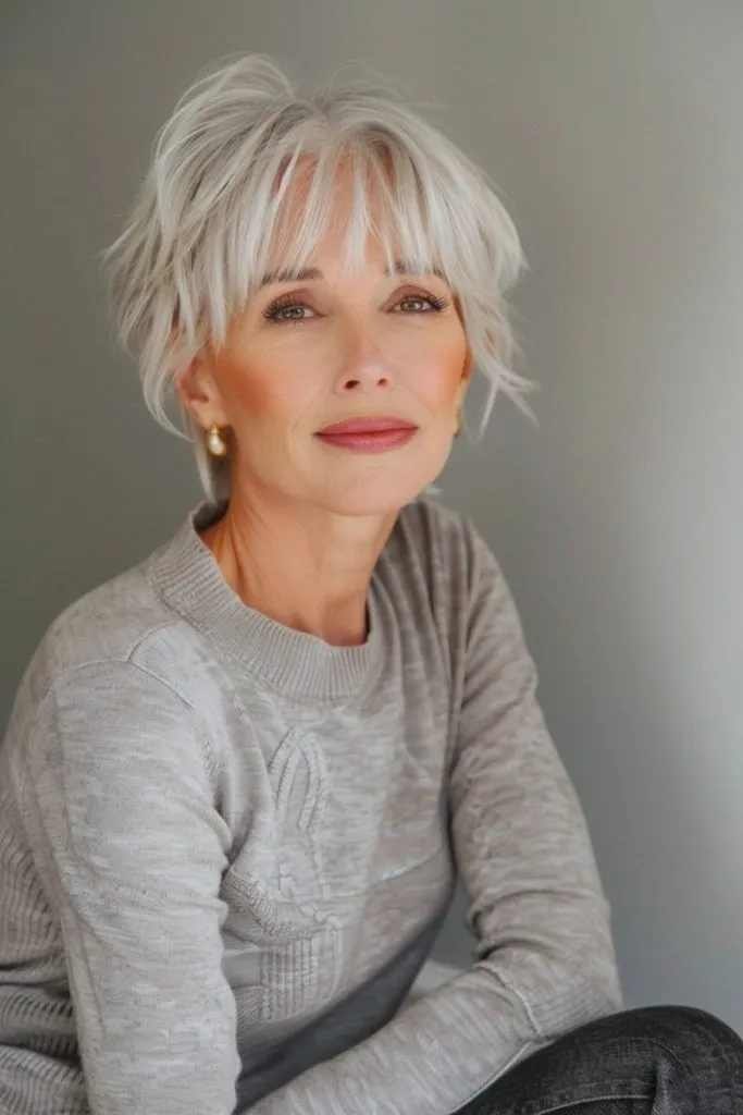 Feathered Silver Fringe
