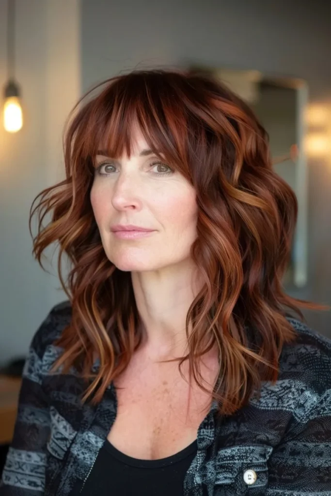 Blunt Mahogany Bangs