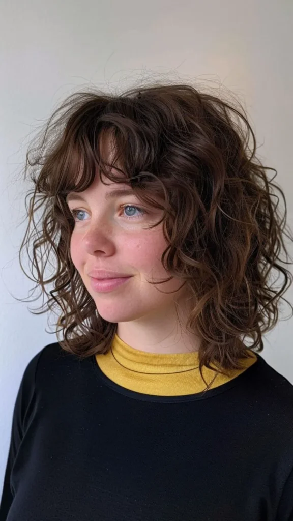 Curly Lob with Fringe