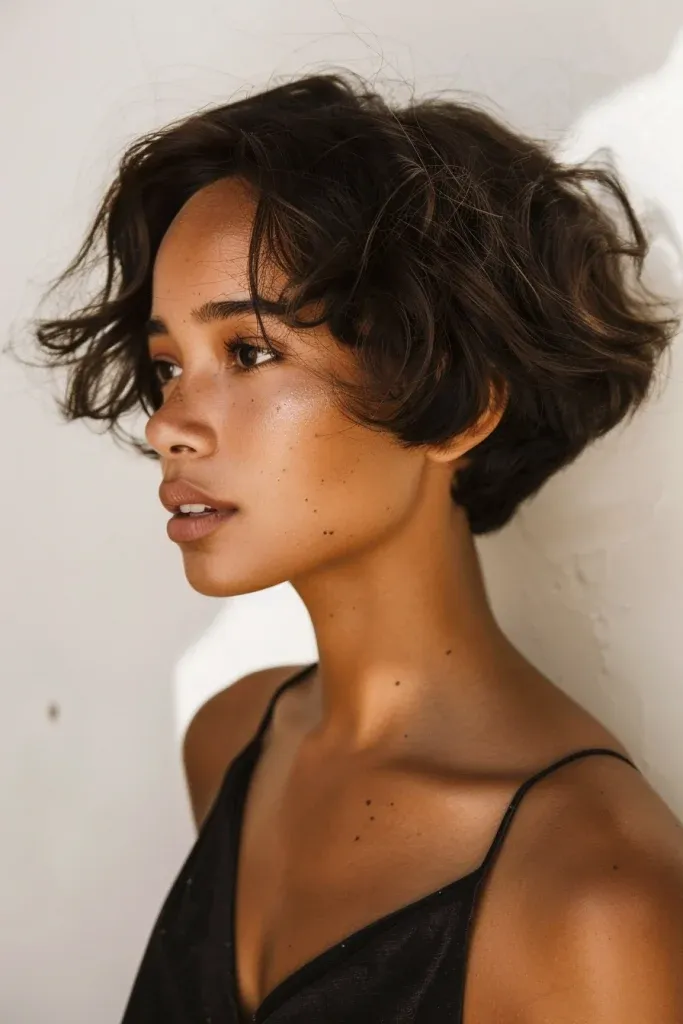 Stacked Curls Bob