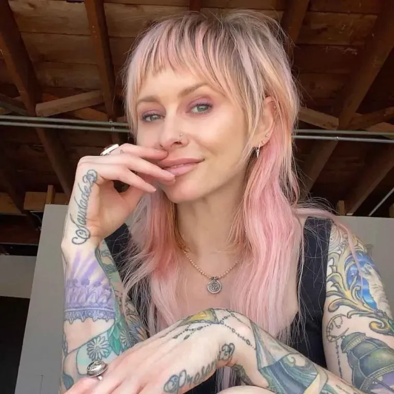 11. Soft Mullet Wolf Cut on Pink Hair
