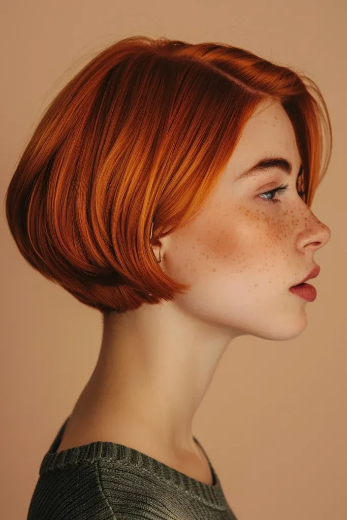 Sleek Side-Parted Short Bob