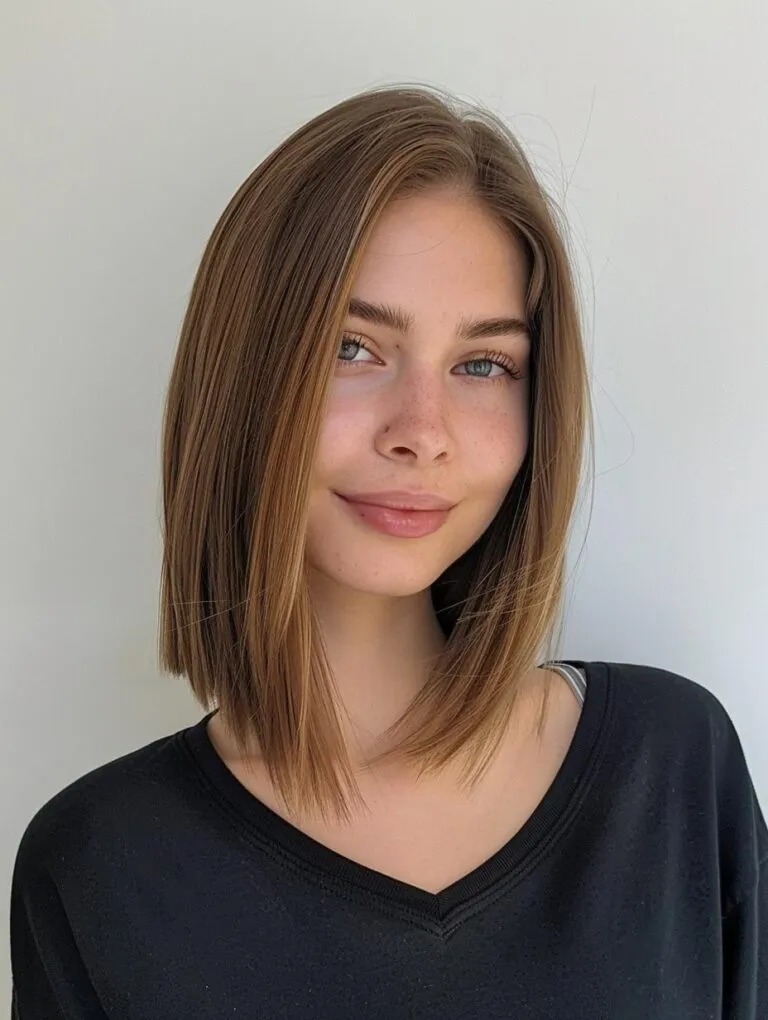 Elegant Golden Long Bob