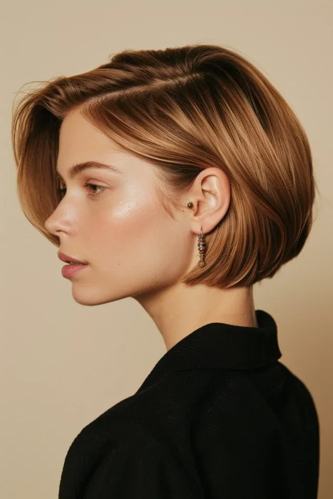 Strawberry Blonde Short Bob