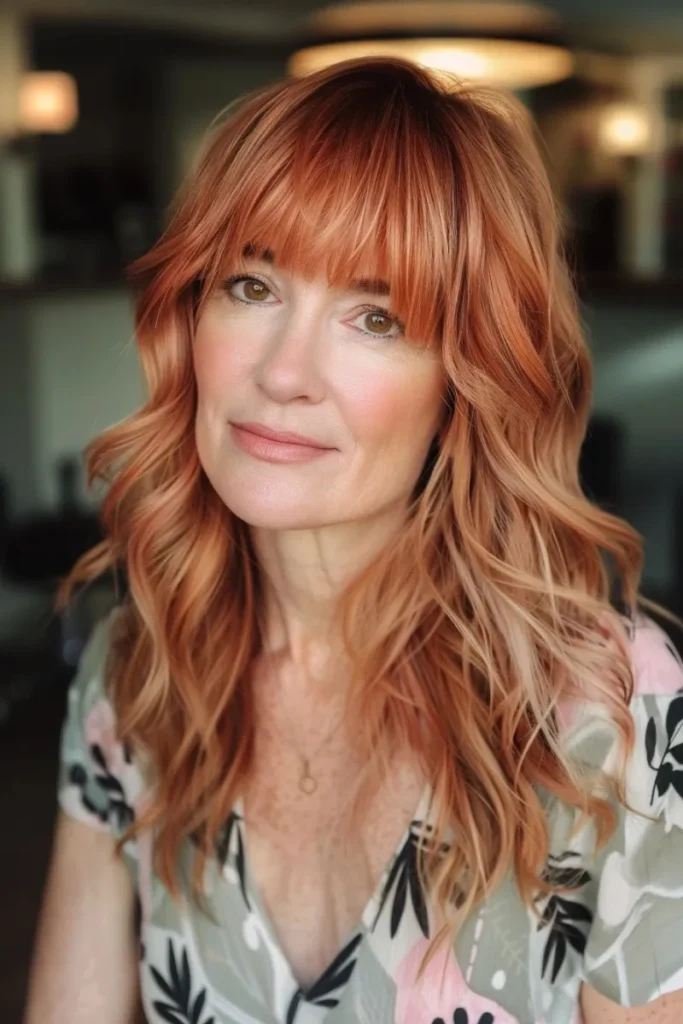 Airy Rose Gold Bangs