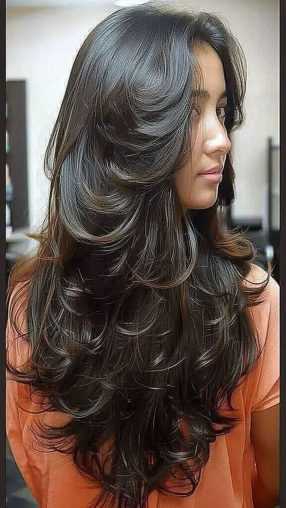 Long Hair with Feathered Layers